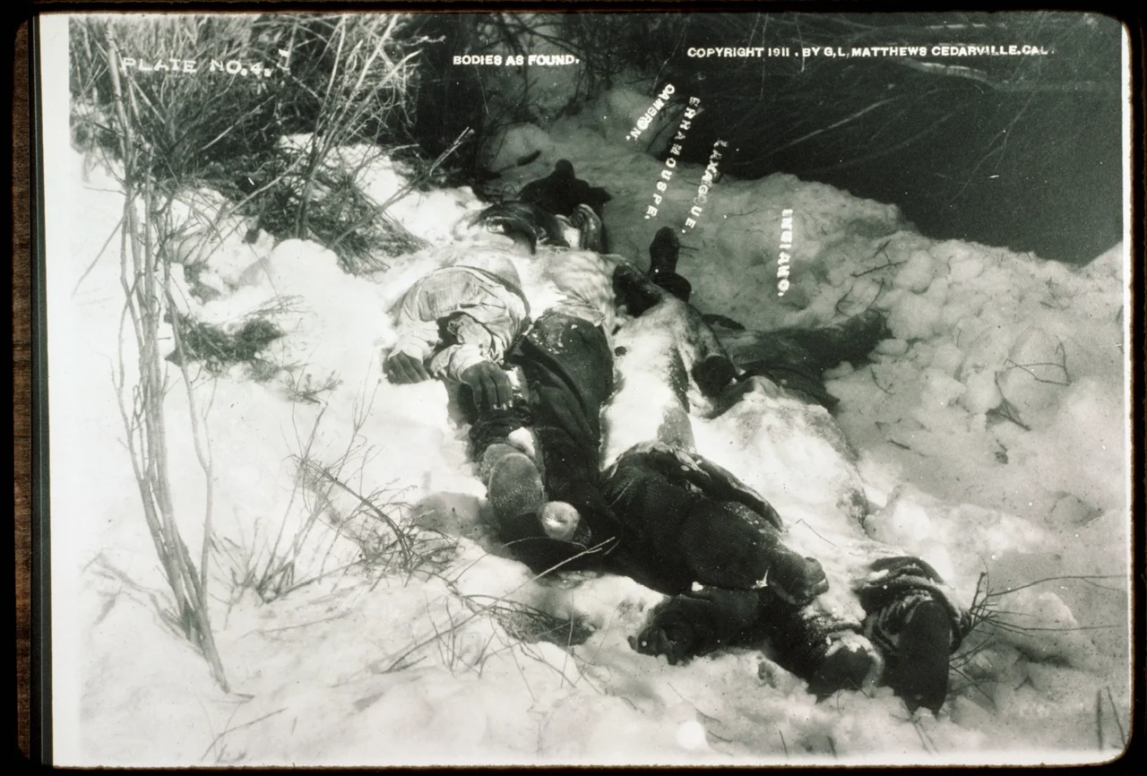 Bodies as Found at Deserted Indian Camp 1911
