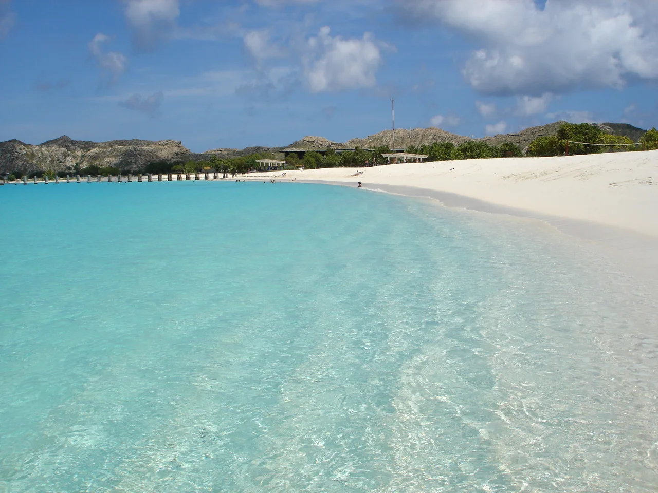Imagen de una de las playas de la Isla la Orchila, Mar Caribe, Dependencias Federales, Venezuela