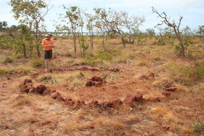 Picture of the Macassan Stone arrangement near Yirrkala, Northern Territory, Australia
Photo by Ray Norris
